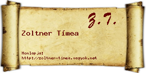 Zoltner Tímea névjegykártya